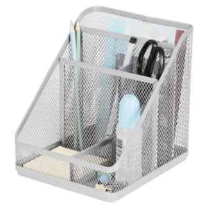 Mesh Medium Desktop Organizer Silver – Brightroom™